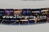 CDE380 15.5 inches 8*10mm tube dyed sea sediment jasper beads