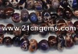 CDE390 15.5 inches 6*9mm nugget dyed sea sediment jasper beads