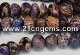 CDE391 15.5 inches 8*12mm nugget dyed sea sediment jasper beads