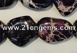 CDE394 15.5 inches 20*25mm nugget dyed sea sediment jasper beads