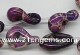 CDE42 15.5 inches 15*24mm petal shaped dyed sea sediment jasper beads