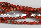 CDE490 15.5 inches 4mm round dyed sea sediment jasper beads