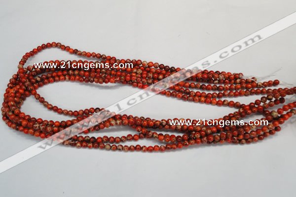 CDE490 15.5 inches 4mm round dyed sea sediment jasper beads