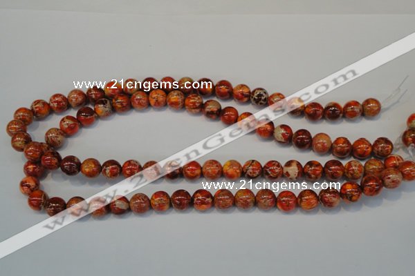 CDE493 15.5 inches 10mm round dyed sea sediment jasper beads