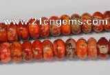 CDE501 15.5 inches 6*10mm rondelle dyed sea sediment jasper beads