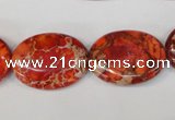 CDE533 15.5 inches 18*25mm oval dyed sea sediment jasper beads