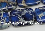 CDE57 15.5 inches 22*30mm rectangle dyed sea sediment jasper beads