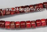 CDE596 15.5 inches 4*8mm tube dyed sea sediment jasper beads