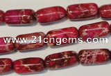 CDE598 15.5 inches 8*16mm column dyed sea sediment jasper beads