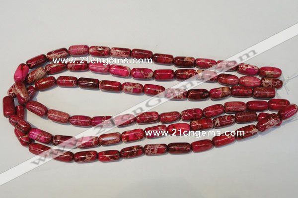 CDE598 15.5 inches 8*16mm column dyed sea sediment jasper beads