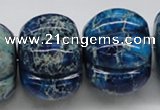 CDE60 15.5 inches 26*35mm pumpkin dyed sea sediment jasper beads
