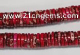 CDE602 15.5 inches 2*10mm heishi dyed sea sediment jasper beads