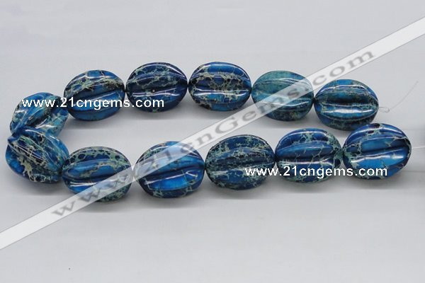 CDE62 15.5 inches 25*33mm star fruit shaped dyed sea sediment jasper beads