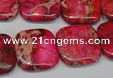 CDE625 15.5 inches 20*20mm square dyed sea sediment jasper beads