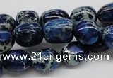 CDE63 15.5 inches 12*15mm nuggets dyed sea sediment jasper beads