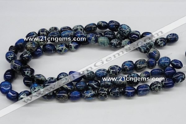 CDE63 15.5 inches 12*15mm nuggets dyed sea sediment jasper beads