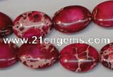 CDE646 15.5 inches 15*20mm oval dyed sea sediment jasper beads