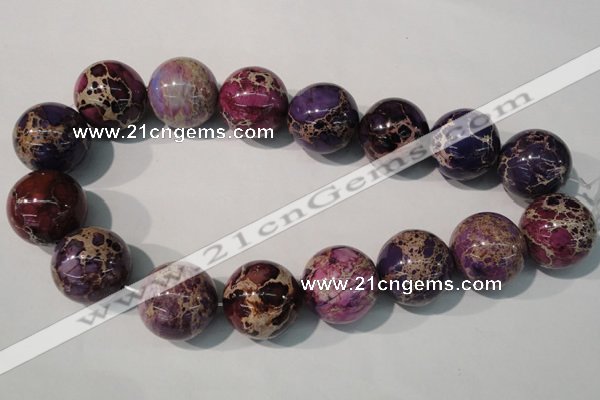 CDE699 15.5 inches 24mm round dyed sea sediment jasper beads