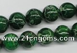 CDE70 15.5 inches 12mm round dyed sea sediment jasper beads