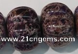 CDE702 15.5 inches 26*32mm pumpkin dyed sea sediment jasper beads