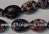 CDE710 15.5 inches 13*18mm oval dyed sea sediment jasper beads