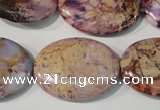 CDE712 15.5 inches 22*30mm oval dyed sea sediment jasper beads