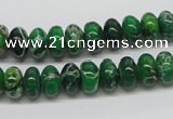 CDE72 15.5 inches 6*10mm rondelle dyed sea sediment jasper beads