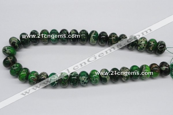 CDE73 15.5 inches 12*18mm rondelle dyed sea sediment jasper beads