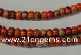 CDE731 15.5 inches 4*6mm rondelle dyed sea sediment jasper beads