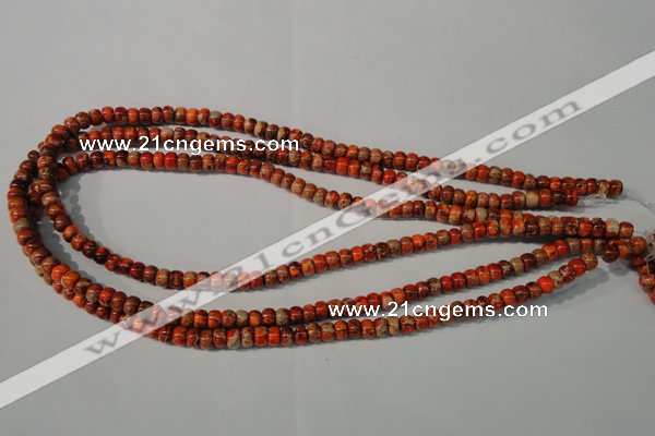 CDE731 15.5 inches 4*6mm rondelle dyed sea sediment jasper beads