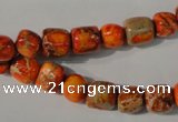 CDE732 15.5 inches 6*7mm – 8*9mm nuggets dyed sea sediment jasper beads