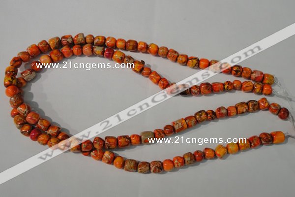 CDE732 15.5 inches 6*7mm – 8*9mm nuggets dyed sea sediment jasper beads