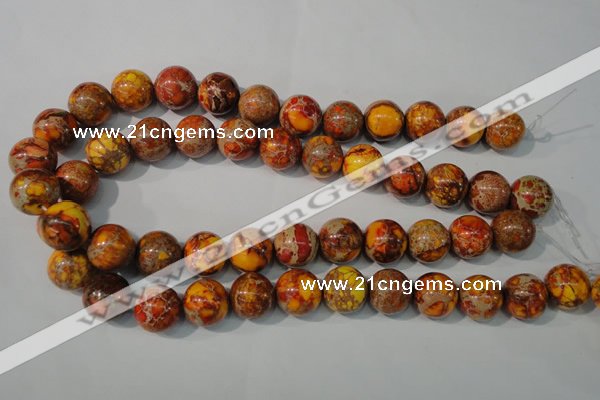 CDE742 15.5 inches 16mm round dyed sea sediment jasper beads