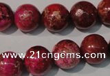 CDE762 15.5 inches 14mm round dyed sea sediment jasper beads