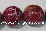 CDE765 15.5 inches 24mm round dyed sea sediment jasper beads