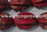 CDE769 15.5 inches 18*25mm star fruit shaped dyed sea sediment jasper beads