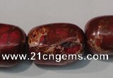 CDE771 15.5 inches 18*25mm nuggets dyed sea sediment jasper beads