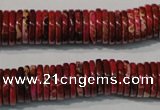 CDE773 15.5 inches 2*12mm dish dyed sea sediment jasper beads