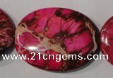 CDE784 15.5 inches 30*40mm oval dyed sea sediment jasper beads