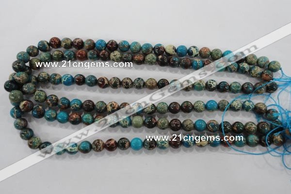 CDE802 15.5 inches 8mm round dyed sea sediment jasper beads wholesale