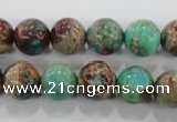 CDE805 15.5 inches 12mm round dyed sea sediment jasper beads wholesale