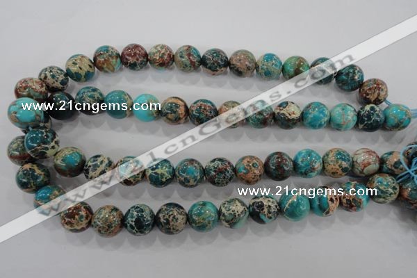 CDE806 15.5 inches 14mm round dyed sea sediment jasper beads wholesale