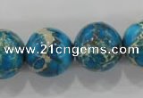 CDE808 15.5 inches 18mm round dyed sea sediment jasper beads wholesale