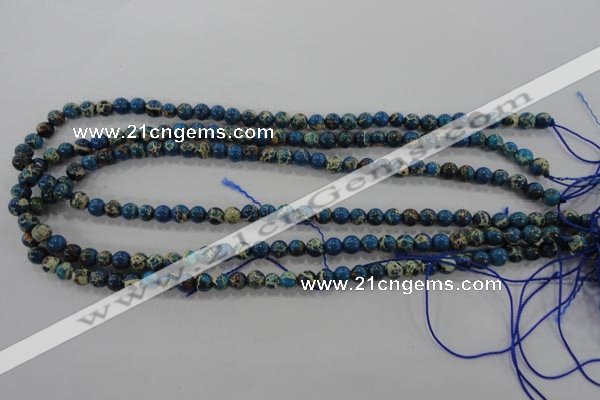 CDE811 15.5 inches 6mm round dyed sea sediment jasper beads wholesale