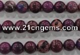 CDE832 15.5 inches 8mm round dyed sea sediment jasper beads wholesale