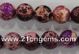 CDE834 15.5 inches 12mm round dyed sea sediment jasper beads wholesale