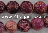 CDE836 15.5 inches 15mm round dyed sea sediment jasper beads wholesale