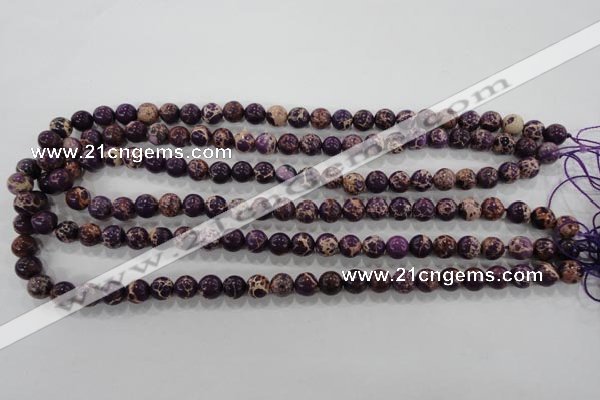 CDE842 15.5 inches 8mm round dyed sea sediment jasper beads wholesale