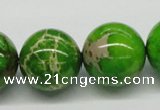 CDE85 15.5 inches 20mm round dyed sea sediment jasper beads