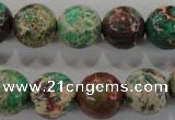 CDE855 15.5 inches 14mm round dyed sea sediment jasper beads wholesale